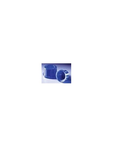 Screw cap PP blue with conical seal a. tamper-evident ring for
